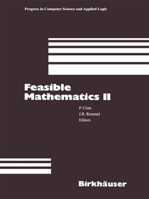 cover image of Feasible Mathematics II